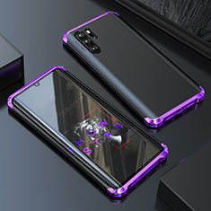 Coque Luxe Aluminum Metal Housse Etui pour Huawei P30 Pro Violet