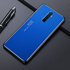 Coque Luxe Aluminum Metal Housse Etui pour Oppo Reno Ace Bleu