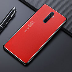 Coque Luxe Aluminum Metal Housse Etui pour Oppo Reno Ace Rouge