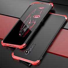 Coque Luxe Aluminum Metal Housse Etui pour Oppo Reno2 Rouge