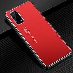 Coque Luxe Aluminum Metal Housse Etui pour Realme X7 5G Rouge