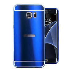 Coque Luxe Aluminum Metal Housse Etui pour Samsung Galaxy S7 Edge G935F Bleu