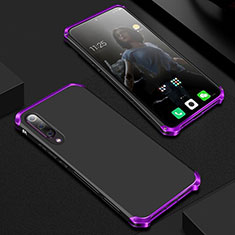 Coque Luxe Aluminum Metal Housse Etui pour Xiaomi Mi 9 Lite Violet