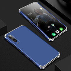 Coque Luxe Aluminum Metal Housse Etui pour Xiaomi Mi A3 Lite Bleu