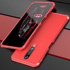 Coque Luxe Aluminum Metal Housse Etui pour Xiaomi Redmi K30i 5G Rouge