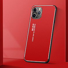 Coque Luxe Aluminum Metal Housse Etui T01 pour Apple iPhone 11 Pro Max Rouge