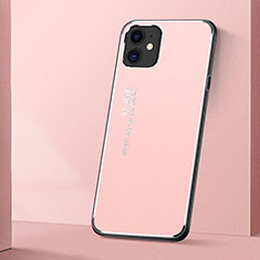 Coque Luxe Aluminum Metal Housse Etui T01 pour Apple iPhone 11 Rose