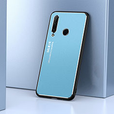 Coque Luxe Aluminum Metal Housse Etui T01 pour Huawei P Smart+ Plus (2019) Bleu Ciel