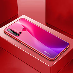 Coque Luxe Aluminum Metal Housse Etui T01 pour Huawei P20 Lite (2019) Rouge