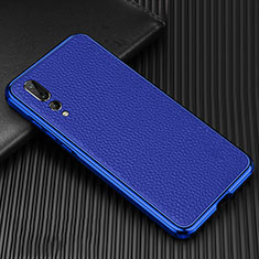 Coque Luxe Aluminum Metal Housse Etui T01 pour Huawei P20 Pro Bleu