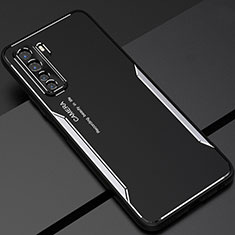 Coque Luxe Aluminum Metal Housse Etui T01 pour Huawei P40 Lite 5G Argent