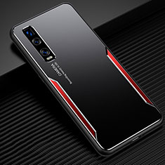 Coque Luxe Aluminum Metal Housse Etui T01 pour Oppo Find X2 Pro Rouge