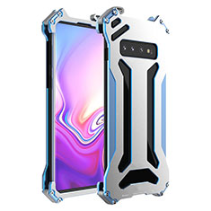 Coque Luxe Aluminum Metal Housse Etui T01 pour Samsung Galaxy S10 5G Argent