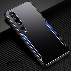 Coque Luxe Aluminum Metal Housse Etui T01 pour Xiaomi Mi 10 Bleu