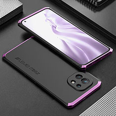 Coque Luxe Aluminum Metal Housse Etui T01 pour Xiaomi Mi 11 Lite 5G NE Violet