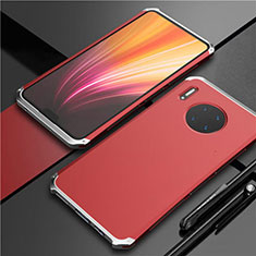 Coque Luxe Aluminum Metal Housse Etui T02 pour Huawei Mate 30 Pro 5G Argent et Rouge