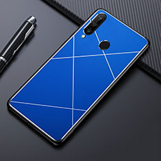 Coque Luxe Aluminum Metal Housse Etui T02 pour Huawei Nova 4e Bleu