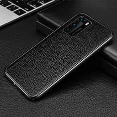 Coque Luxe Aluminum Metal Housse Etui T02 pour Huawei P40 Noir