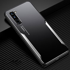 Coque Luxe Aluminum Metal Housse Etui T02 pour Oppo K7 5G Argent