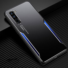 Coque Luxe Aluminum Metal Housse Etui T02 pour Oppo K7 5G Bleu