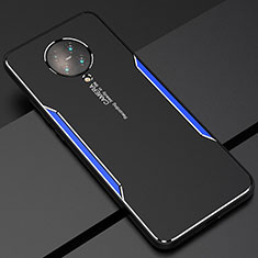Coque Luxe Aluminum Metal Housse Etui T02 pour Xiaomi Poco F2 Pro Bleu