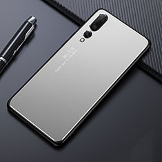 Coque Luxe Aluminum Metal Housse Etui T03 pour Huawei P20 Pro Argent