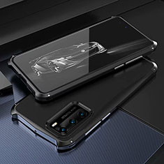 Coque Luxe Aluminum Metal Housse Etui T03 pour Huawei P40 Noir