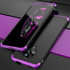 Coque Luxe Aluminum Metal Housse Etui T03 pour Xiaomi Poco F2 Pro Violet