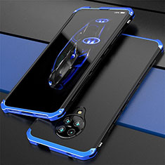 Coque Luxe Aluminum Metal Housse Etui T03 pour Xiaomi Redmi K30 Pro 5G Bleu et Noir