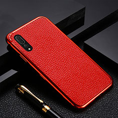 Coque Luxe Aluminum Metal Housse Etui T04 pour Huawei P20 Pro Rouge