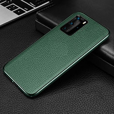 Coque Luxe Aluminum Metal Housse Etui T04 pour Huawei P40 Pro Vert