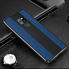 Coque Luxe Aluminum Metal Housse Etui T05 pour Huawei Mate 20 Bleu