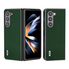 Coque Luxe Cuir et Plastique Housse Etui Mat AD8 pour Samsung Galaxy Z Fold5 5G Vert