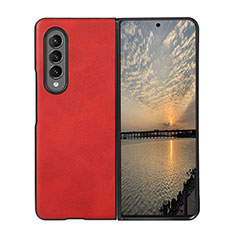 Coque Luxe Cuir et Plastique Housse Etui Mat B01 pour Samsung Galaxy Z Fold3 5G Rouge