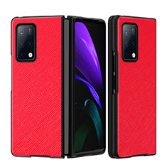 Coque Luxe Cuir et Plastique Housse Etui Mat B01H pour Huawei Mate X2 Rouge