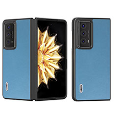 Coque Luxe Cuir et Plastique Housse Etui Mat B02H pour Huawei Honor Magic V2 5G Bleu