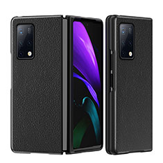 Coque Luxe Cuir et Plastique Housse Etui Mat B02H pour Huawei Mate X2 Noir