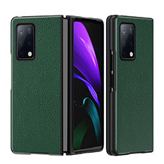 Coque Luxe Cuir et Plastique Housse Etui Mat B02H pour Huawei Mate X2 Vert