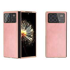 Coque Luxe Cuir et Plastique Housse Etui Mat B02H pour Xiaomi Mix Fold 3 5G Or Rose