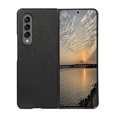 Coque Luxe Cuir et Plastique Housse Etui Mat B03 pour Samsung Galaxy Z Fold3 5G Noir