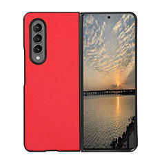 Coque Luxe Cuir et Plastique Housse Etui Mat B03 pour Samsung Galaxy Z Fold3 5G Rouge