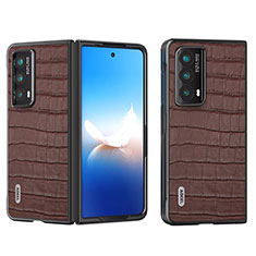 Coque Luxe Cuir et Plastique Housse Etui Mat B05H pour Huawei Honor Magic Vs2 5G Marron