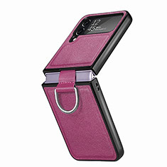 Coque Luxe Cuir et Plastique Housse Etui Mat B06 pour Samsung Galaxy Z Flip4 5G Violet