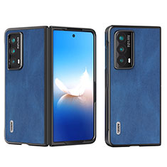 Coque Luxe Cuir et Plastique Housse Etui Mat B08H pour Huawei Honor Magic V2 Ultimate 5G Bleu