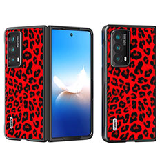 Coque Luxe Cuir et Plastique Housse Etui Mat B08H pour Huawei Honor Magic Vs2 5G Rouge