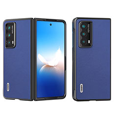 Coque Luxe Cuir et Plastique Housse Etui Mat B11H pour Huawei Honor Magic Vs2 5G Bleu Royal