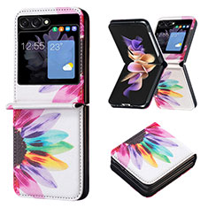 Coque Luxe Cuir et Plastique Housse Etui Mat BF1 pour Samsung Galaxy Z Flip5 5G Mixte