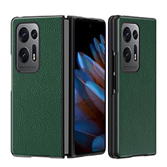 Coque Luxe Cuir et Plastique Housse Etui Mat BH14 pour Oppo Find N2 5G Vert