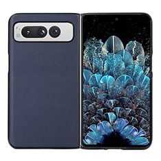 Coque Luxe Cuir et Plastique Housse Etui Mat BH2 pour Google Pixel Fold 5G Bleu