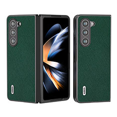 Coque Luxe Cuir et Plastique Housse Etui Mat BH2 pour Samsung Galaxy Z Fold5 5G Vert